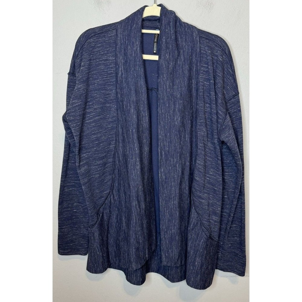 Women’s Kuhl Blue Open Front Sweater Cardigan Size Medium Heathered Long Sleeve